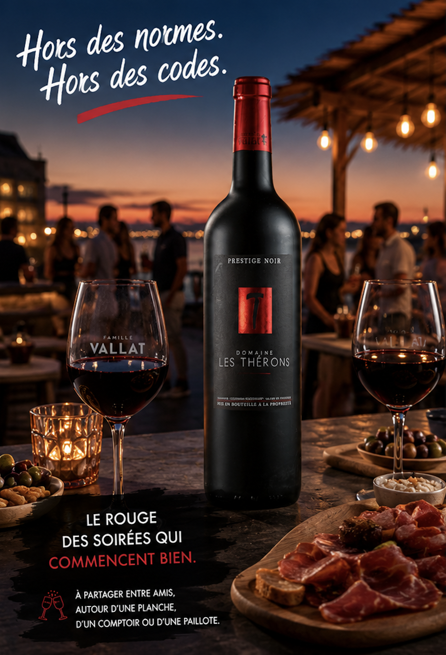 Univers graphique de la cuvée Domaine les Thérons Prestige Rouge