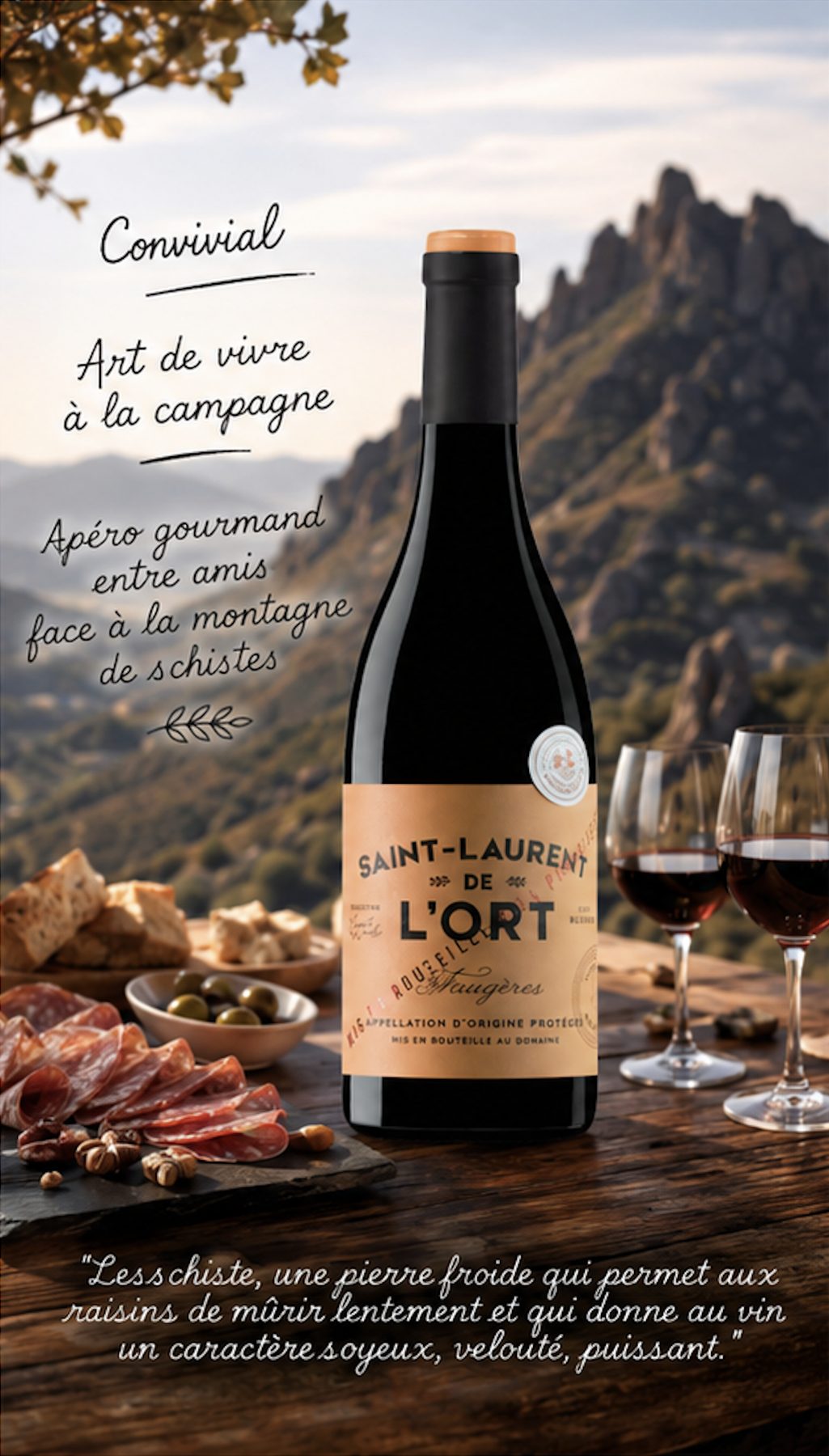 Univers graphique de la cuvée Saint Laurent de l'Ort Réserve