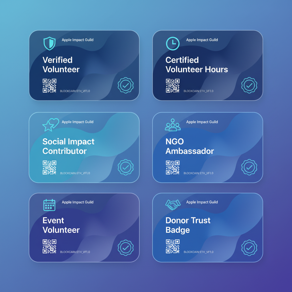 Premium digital badge collection for volunteering and social impact