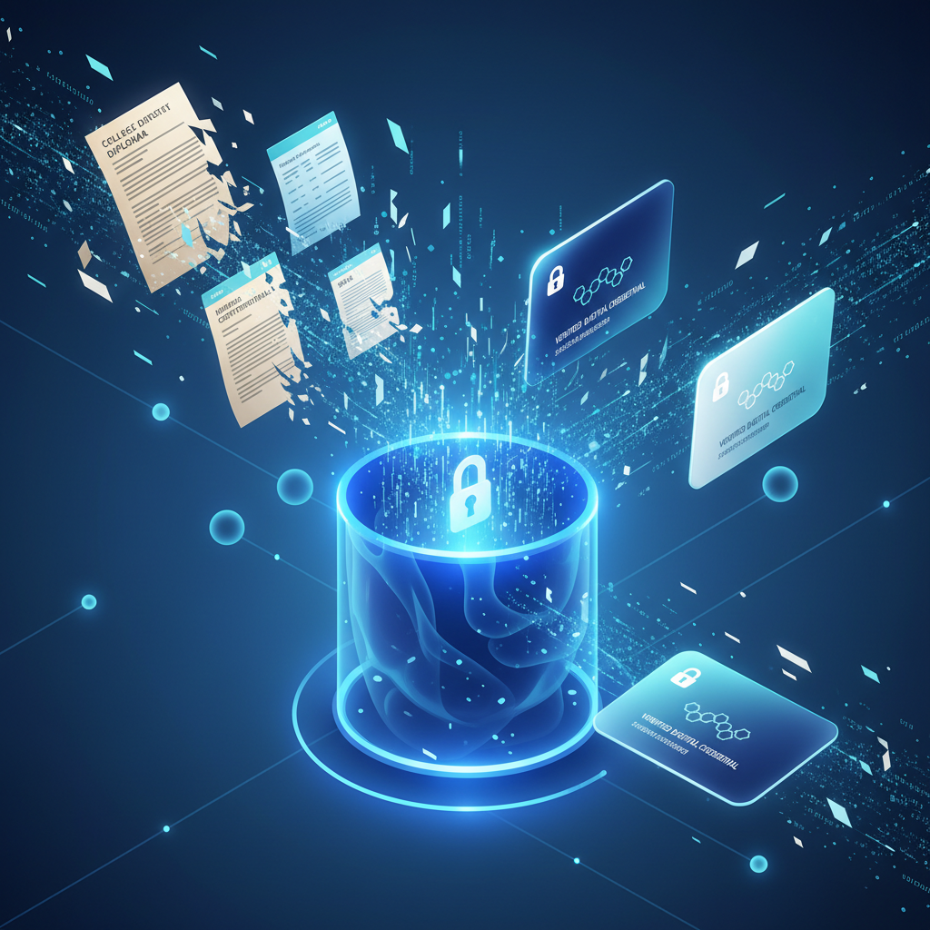 Diplomas and certificates flowing into a secure digital trust layer