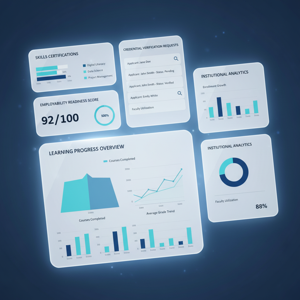 Education analytics dashboard for skills, certifications and employability