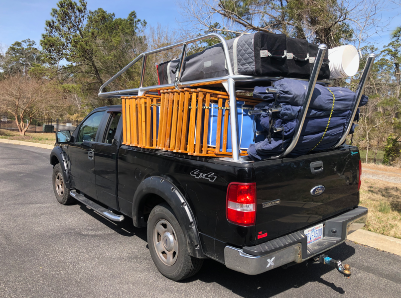 The original F-150 with custom rack