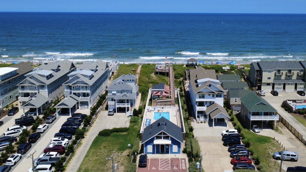 Marriott beach setup by Sun Ease Rentals