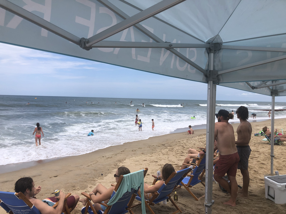 Beach setup service on Outer Banks