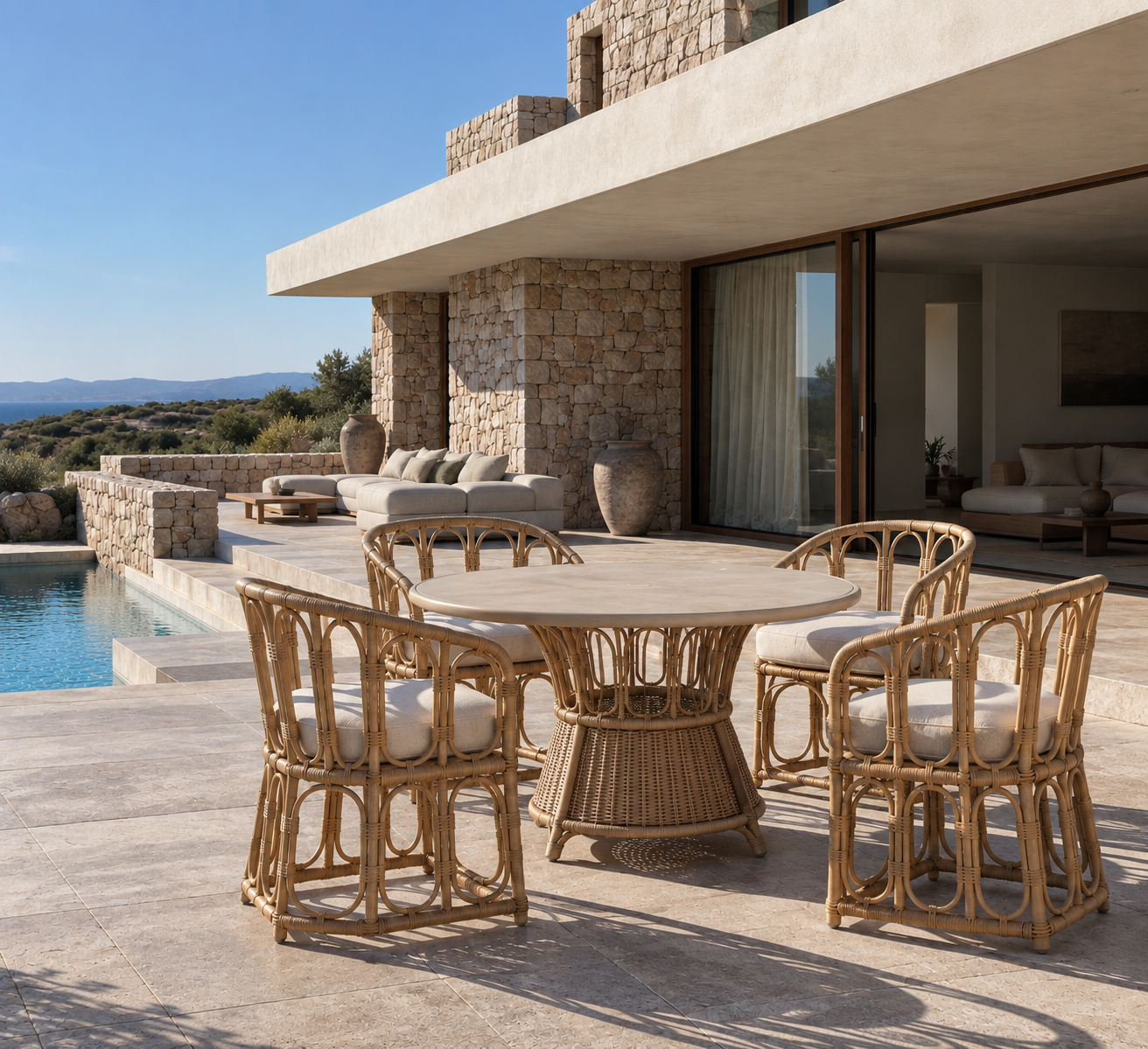 Lora collection — bespoke outdoor furniture by Petralis