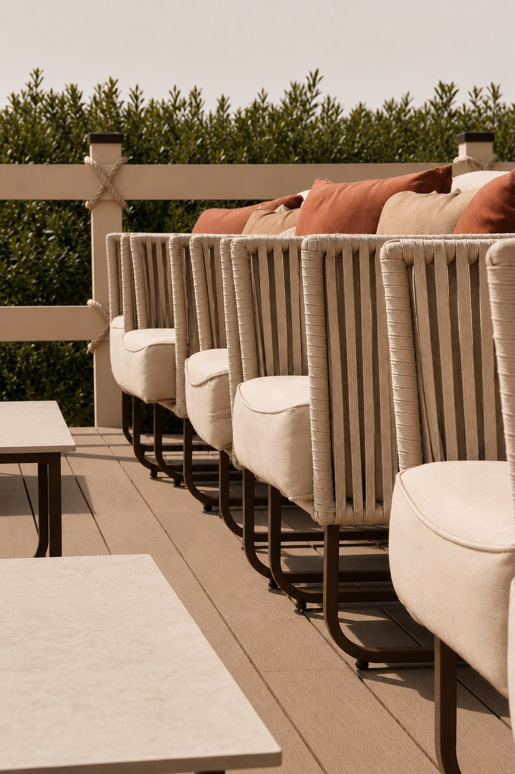Amber Beach Club — rope lounge chairs