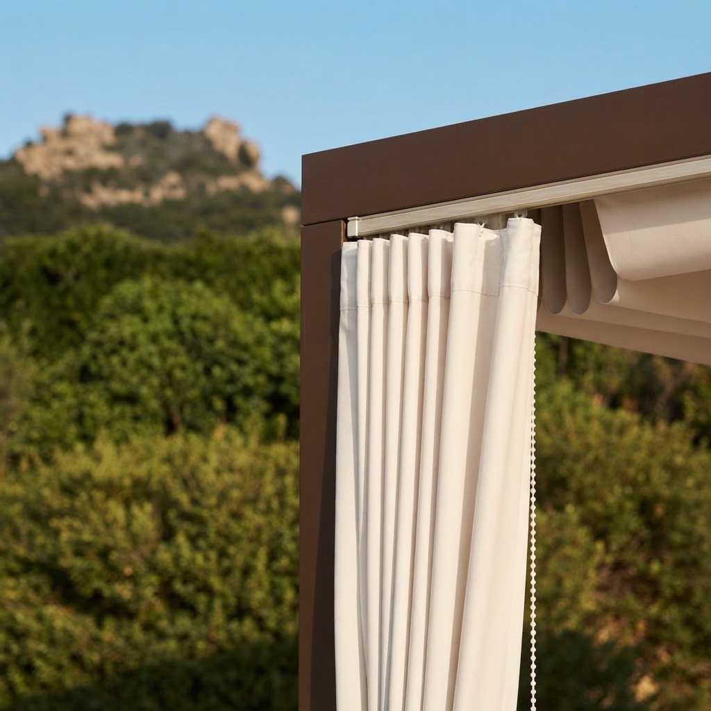 Amber Beach Club — cabana curtains