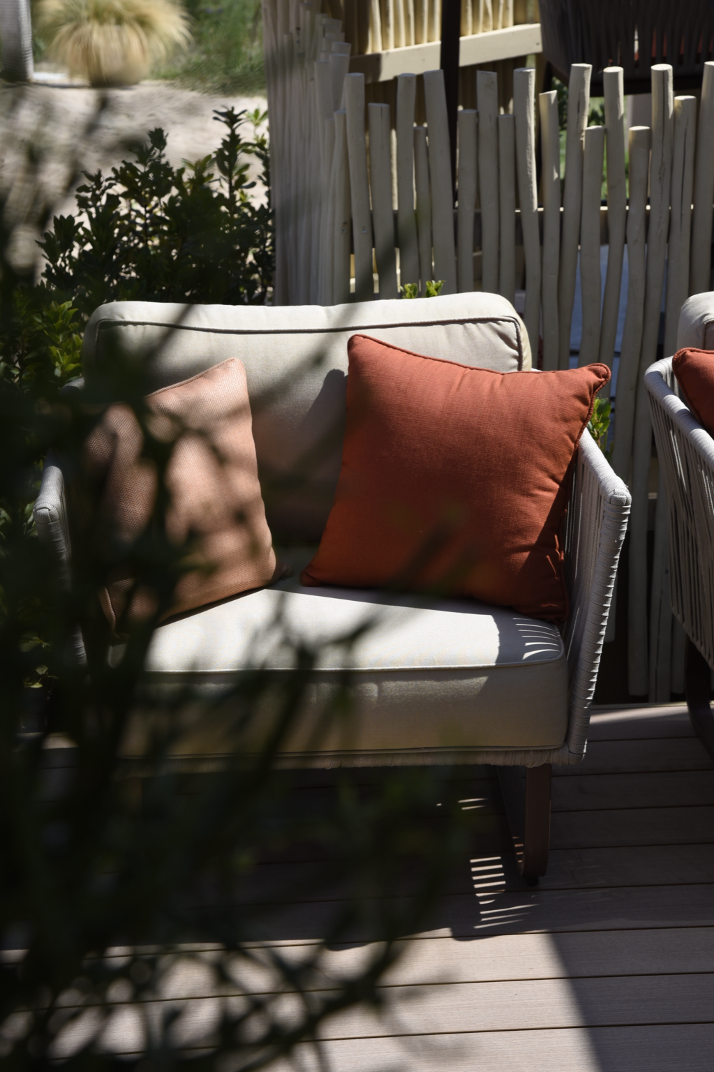 Amber Beach Club — lounge chair with cushions