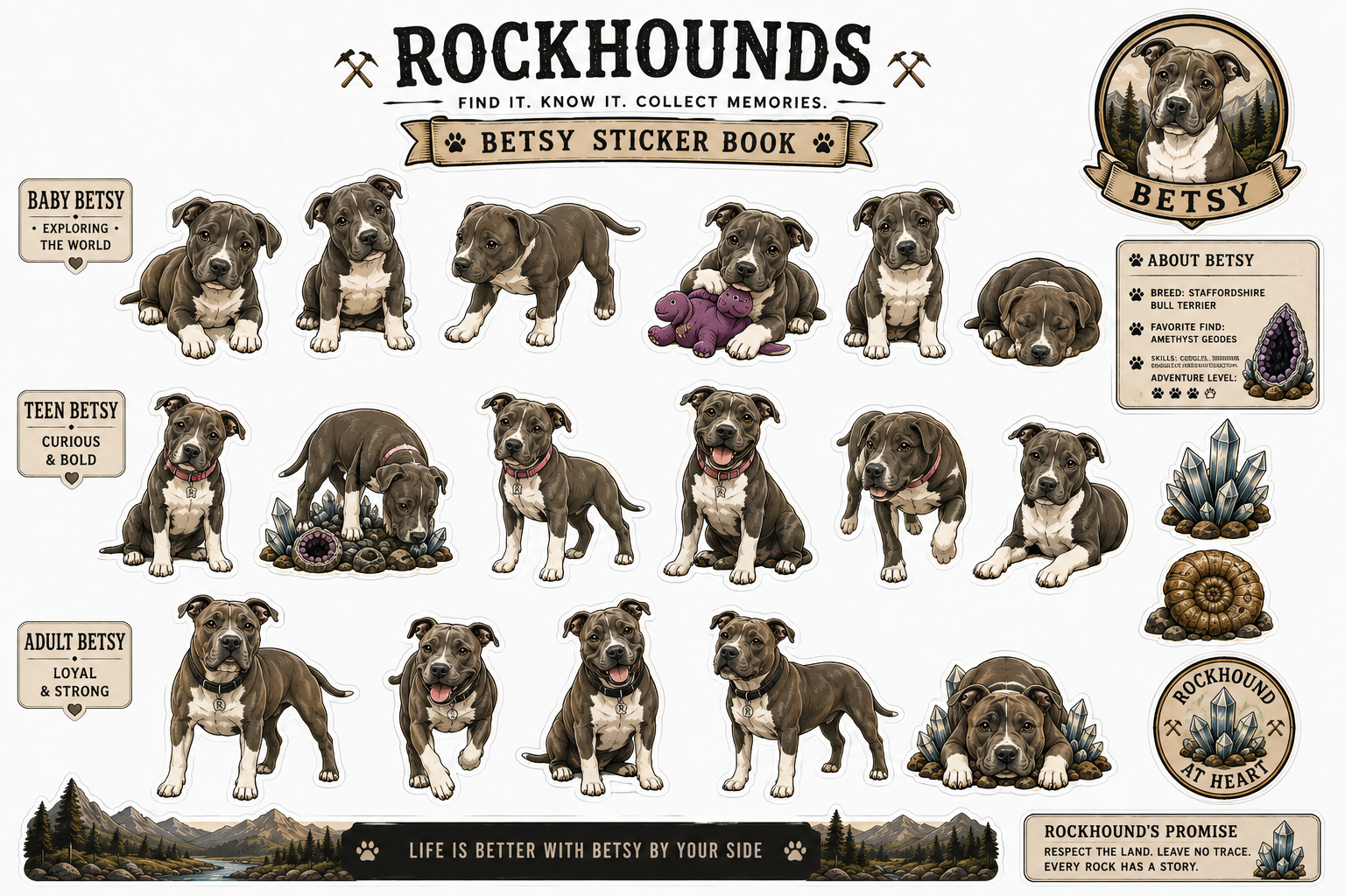 Betsy sticker collection