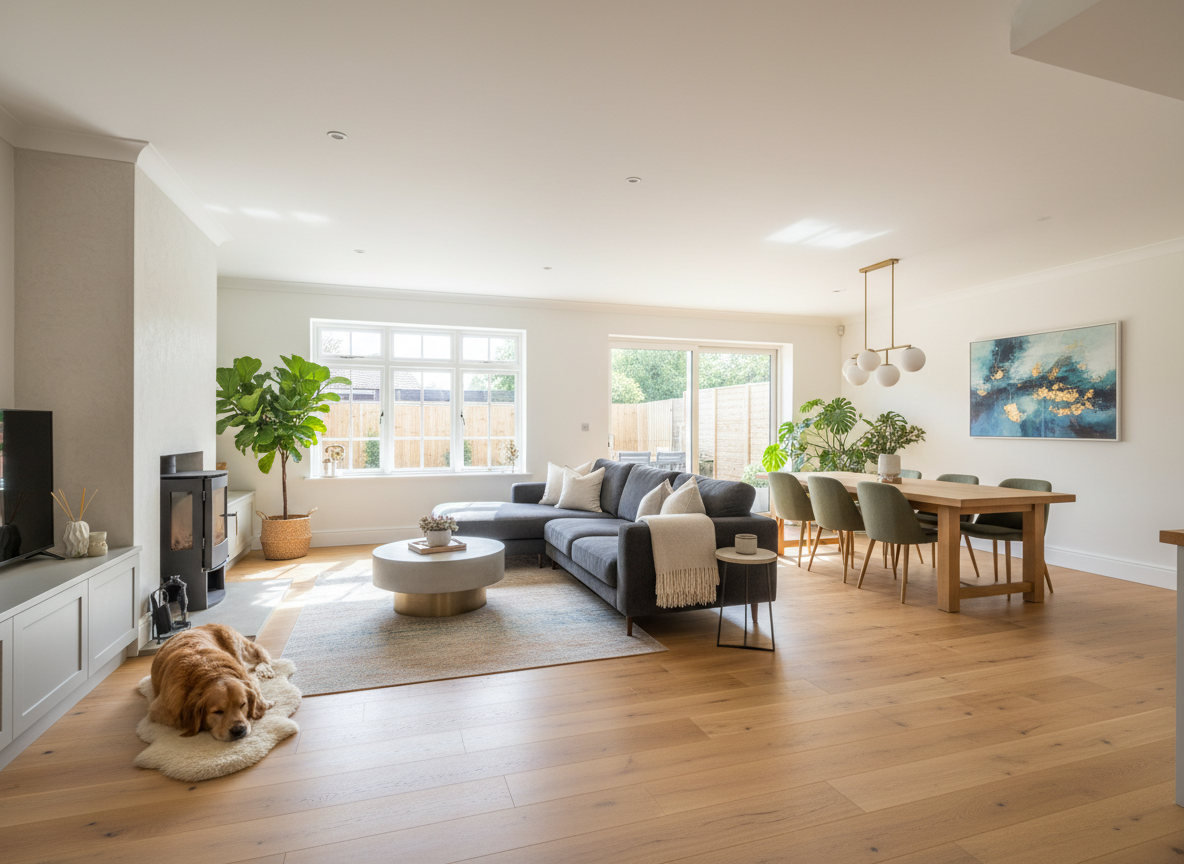 Modern family home with pet-friendly flooring