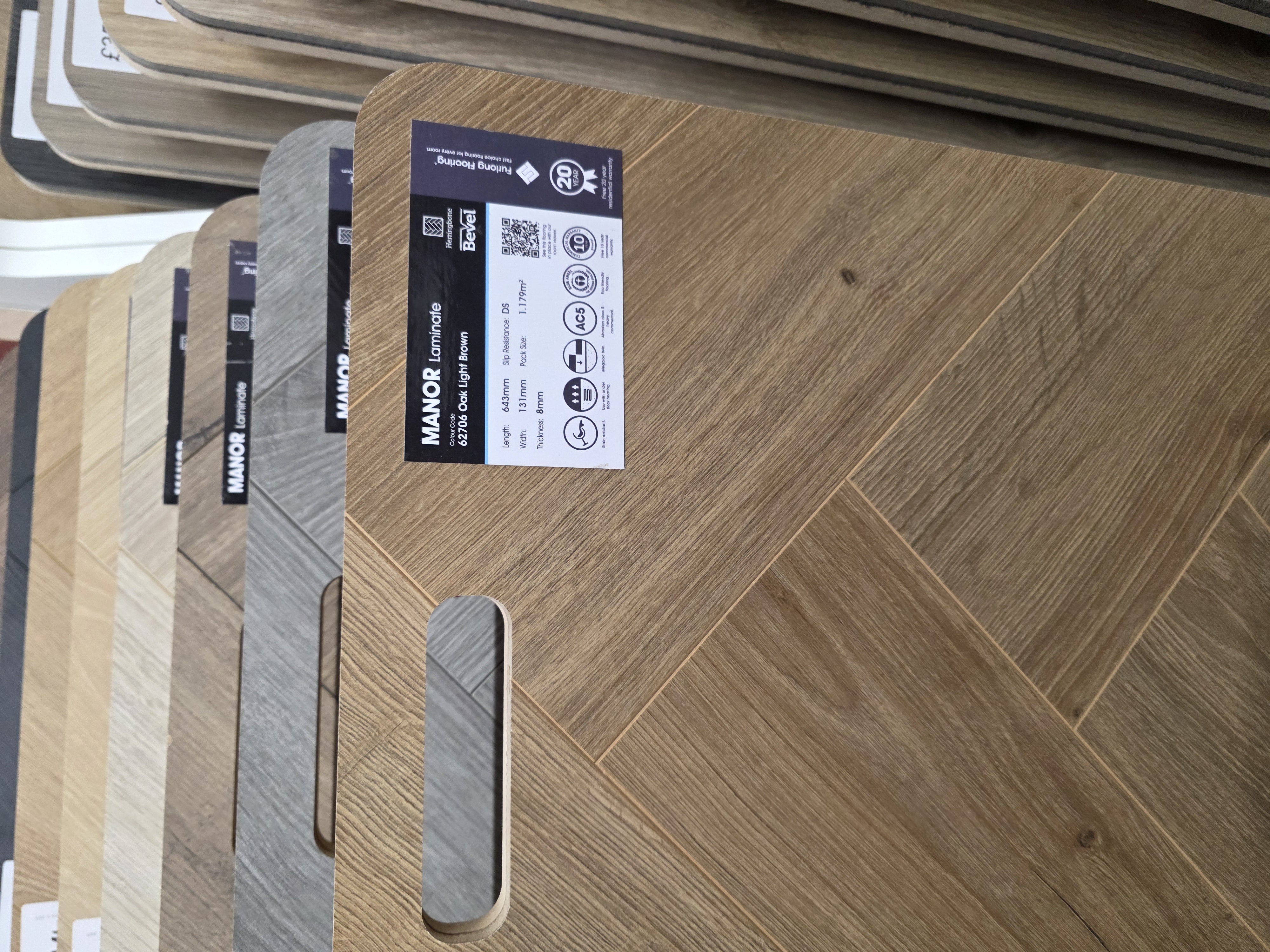 Warm oak laminate flooring in a beautiful British hallway