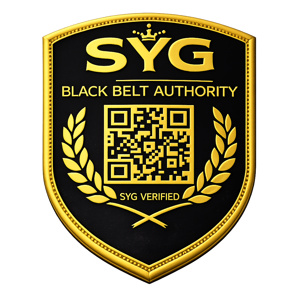 SYG Black Belt Authority Badge