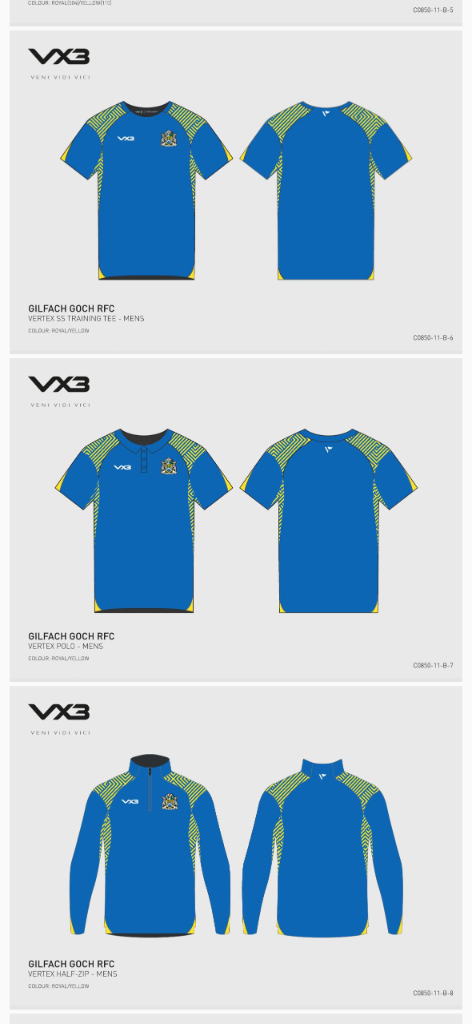 Gilfach Goch Next Season's Kit - Training Wear and Performance Items