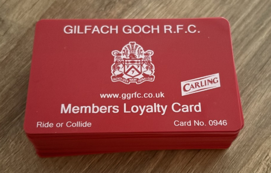 Gilfach Goch RFC Members Loyalty Card