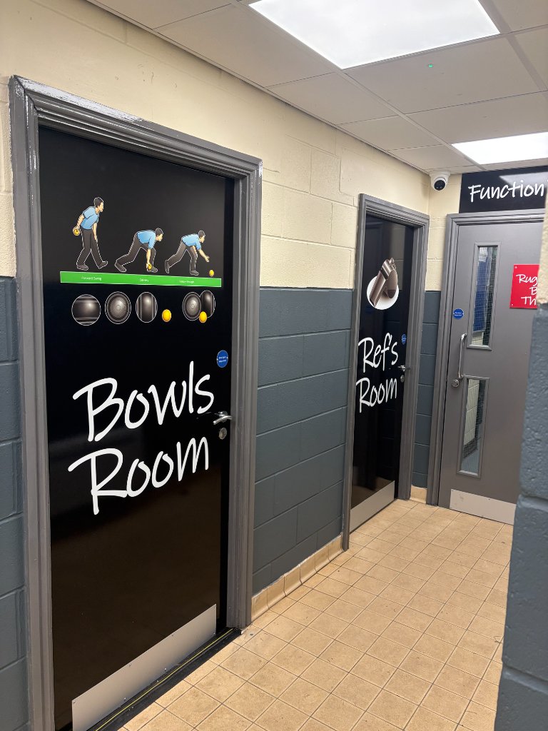 Bowls room and other facility doors