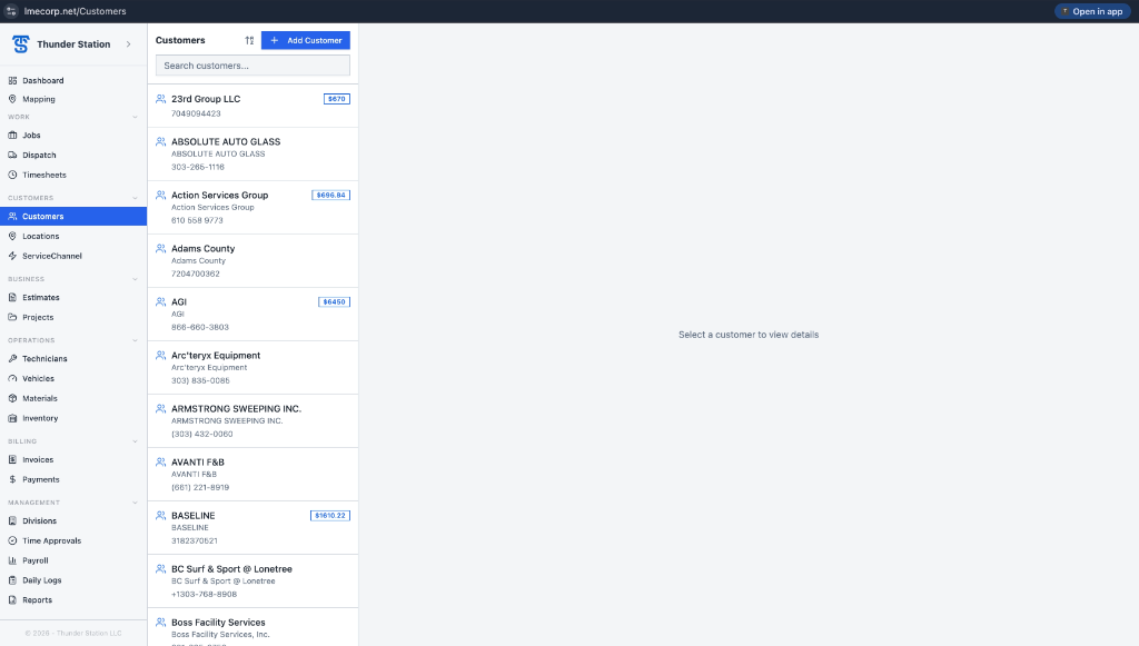 Customers & Revenue — Customers