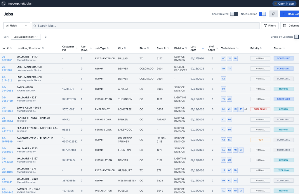 Dispatch & Field — Jobs
