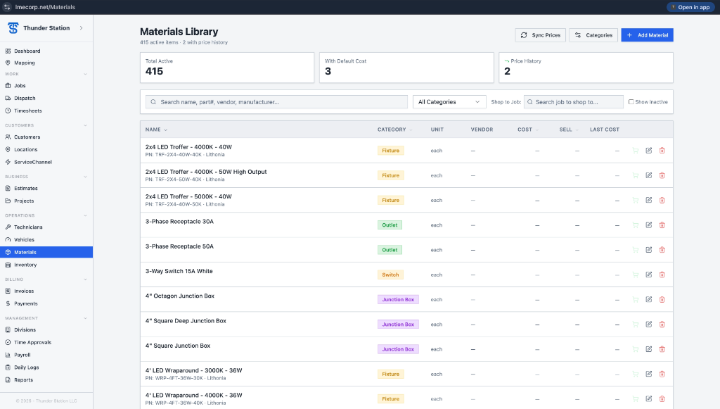 Operations & Back Office — Materials Library