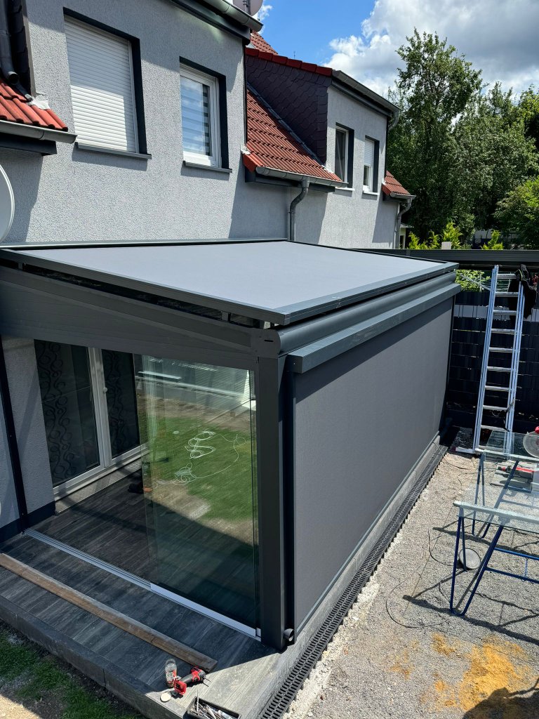 Zonwering overkapping realisatie