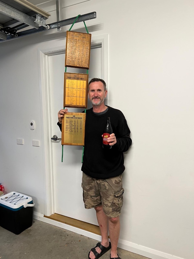 Peter Wilson with the Bottles Open Trophy