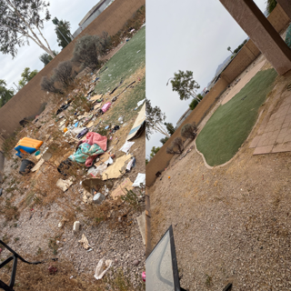 Full yard cleanout and turf