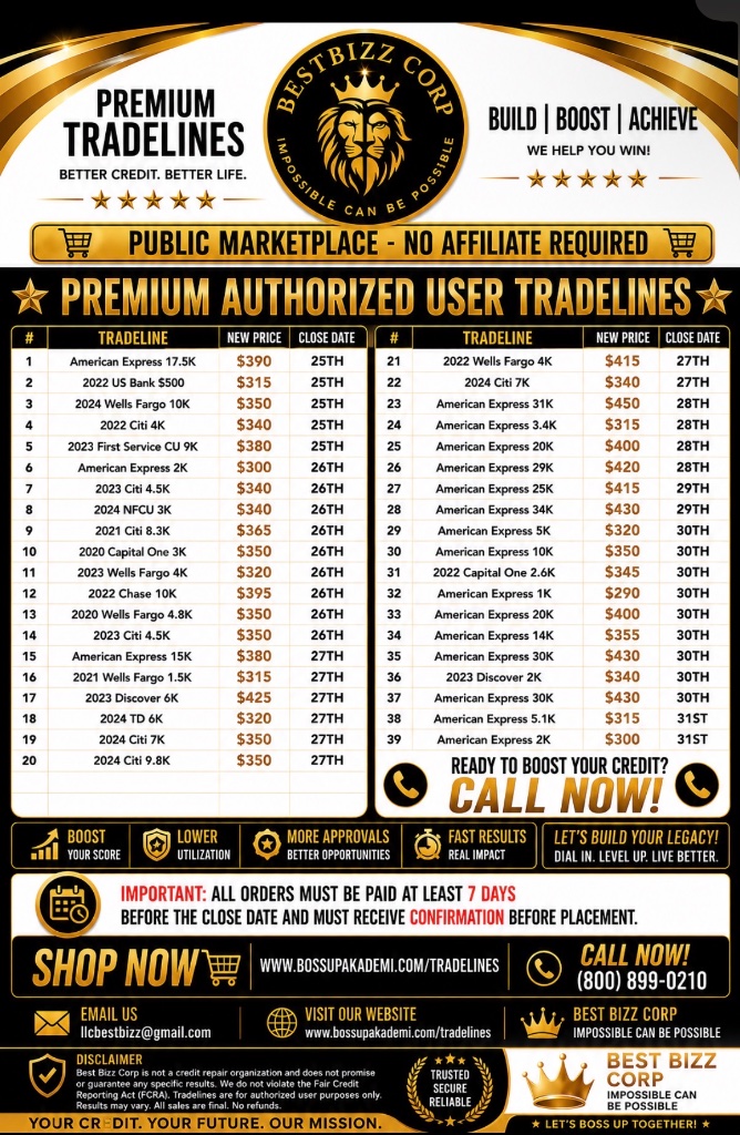 June 26–31 Tradeline Inventory