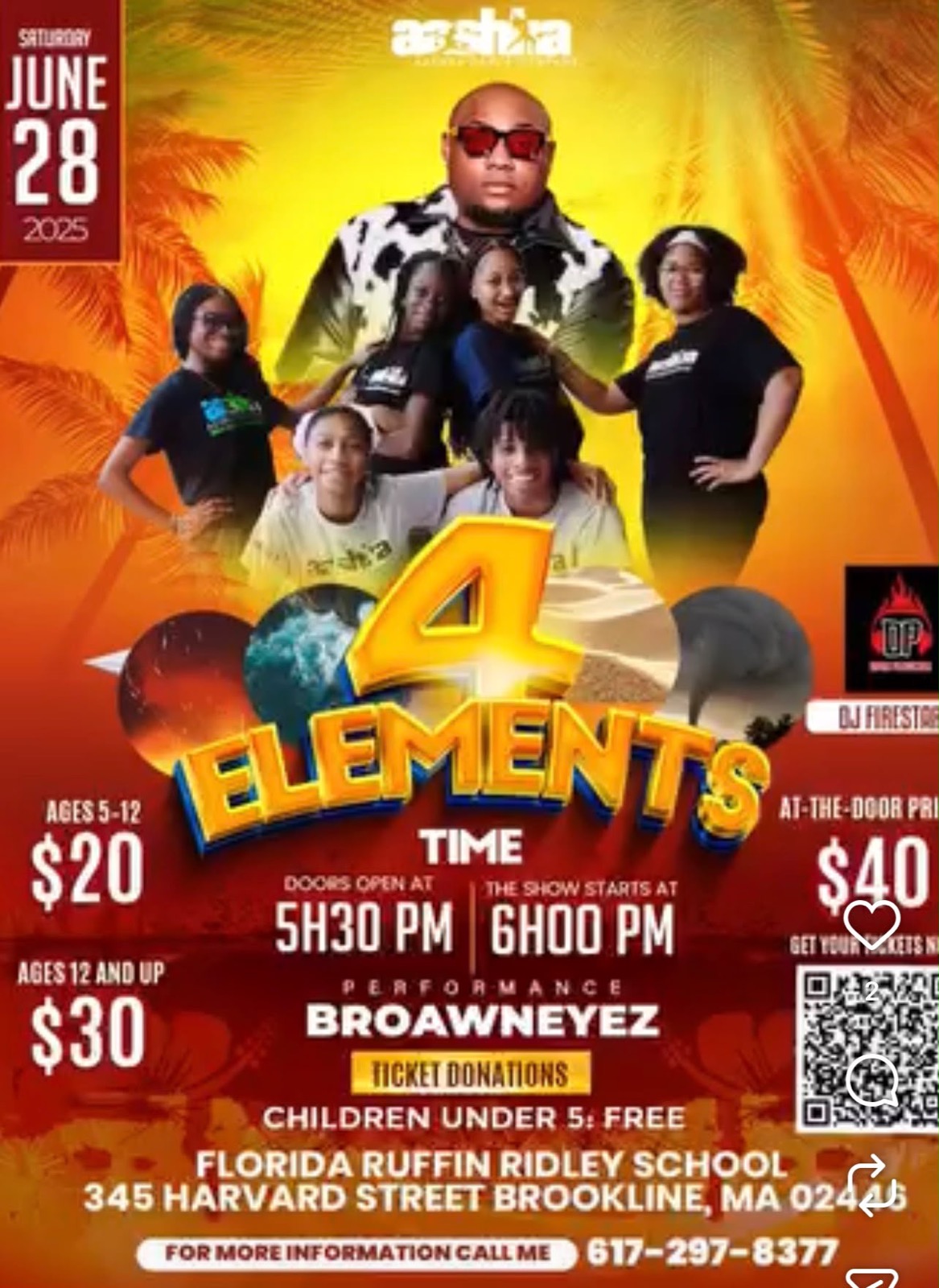 4 Elements, Aashia Dance Company Show flyer 1