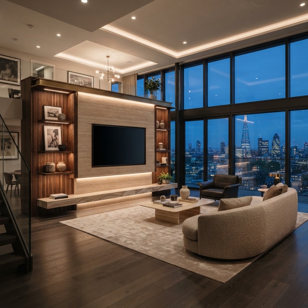 Bespoke Signature commission — luxury penthouse with integrated media architecture