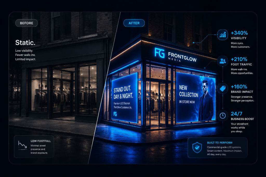FrontGlow Commercial Storefront Concept