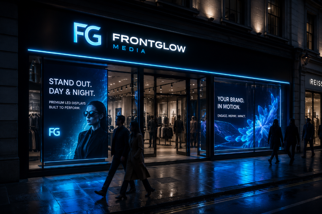 FrontGlow Media — premium commercial LED storefront installation