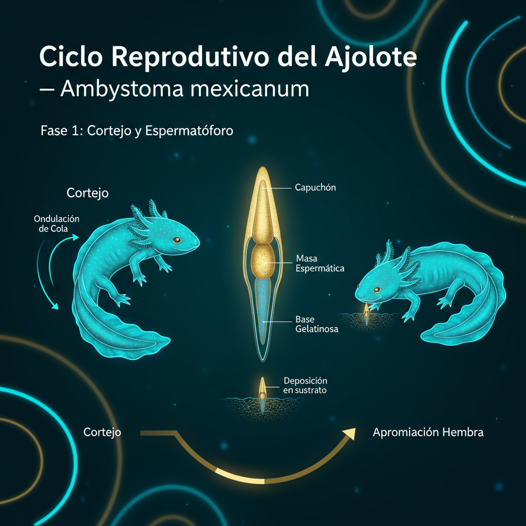 Fase 1 — Cortejo y Espermatóforo