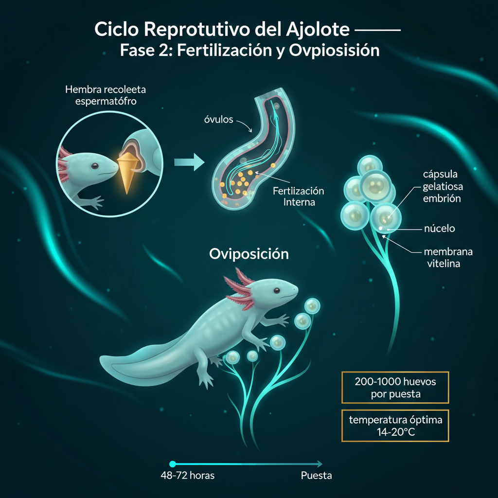 Fase 2 — Fertilización y Oviposición