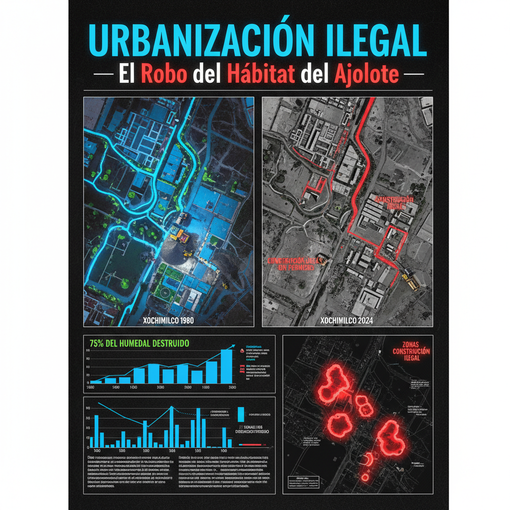 Urbanización Ilegal — El Robo del Hábitat del Ajolote
