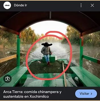 Persona en la parte posterior de una trajinera