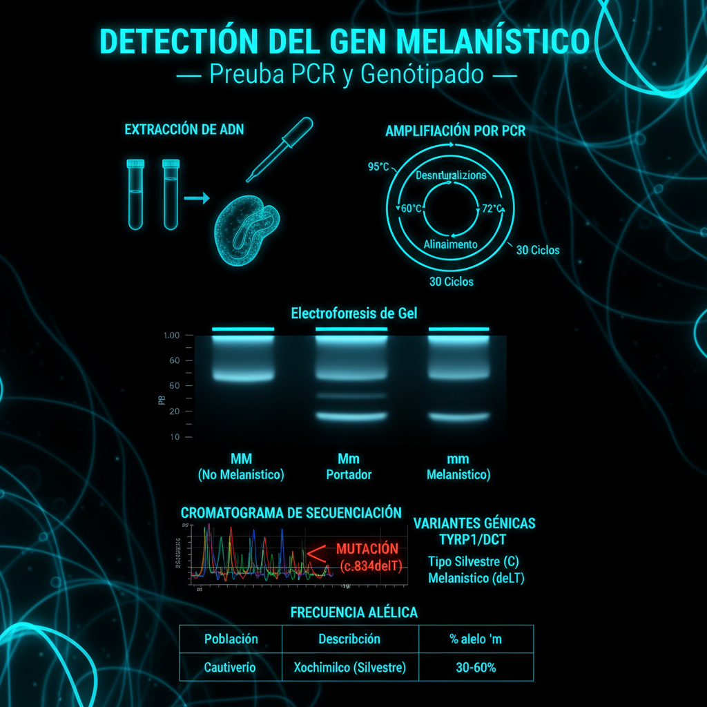 Detección del Gen Melanístico — Prueba PCR y Genotipado