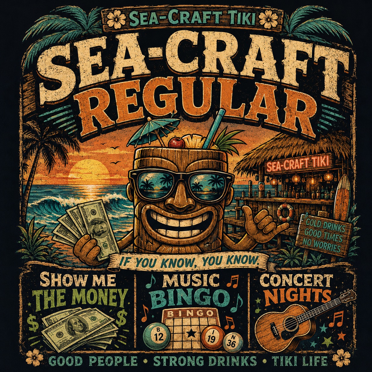 Custom design: Sea-Craft Regular - If You Know You Know - Music Bingo Concert Nights