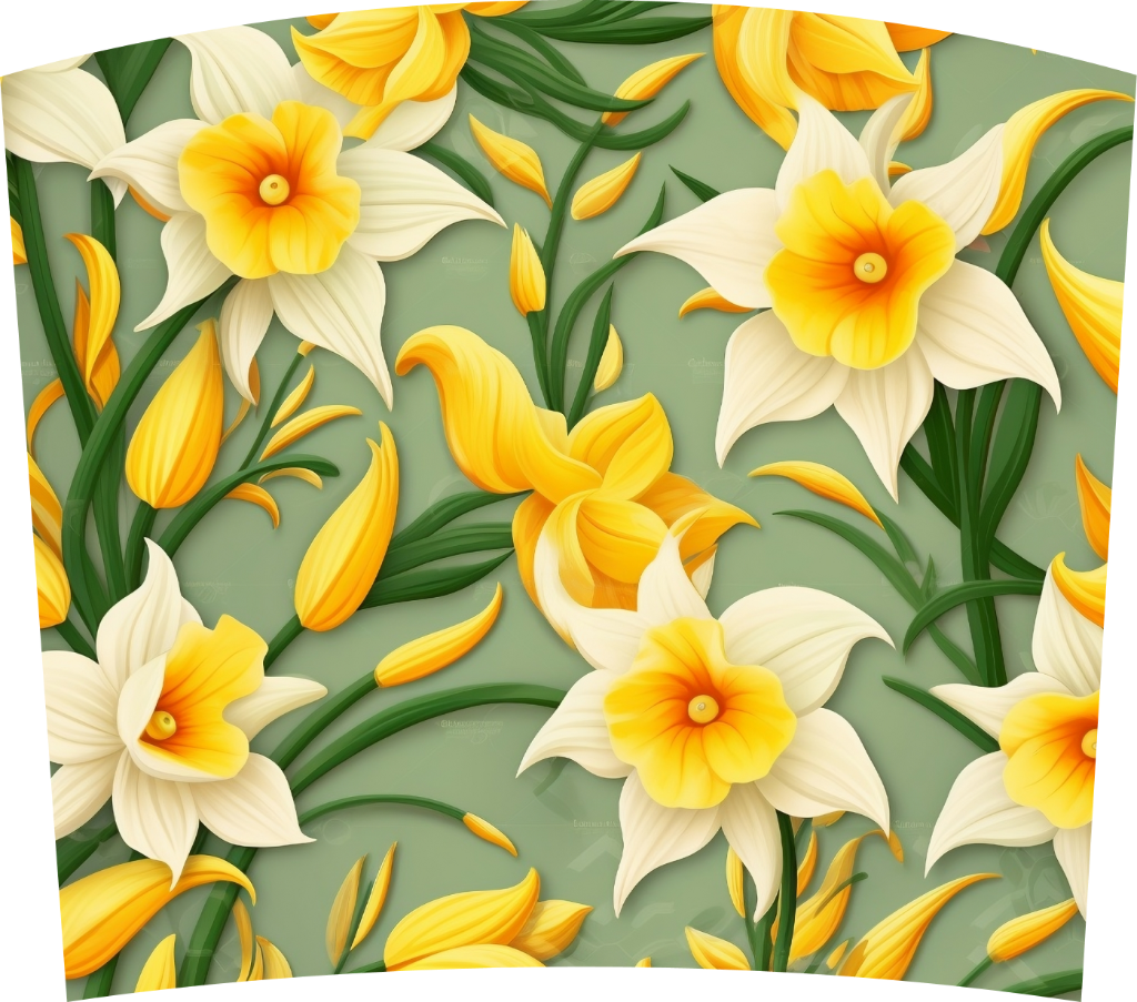 Yellow and White Daffodil Pattern