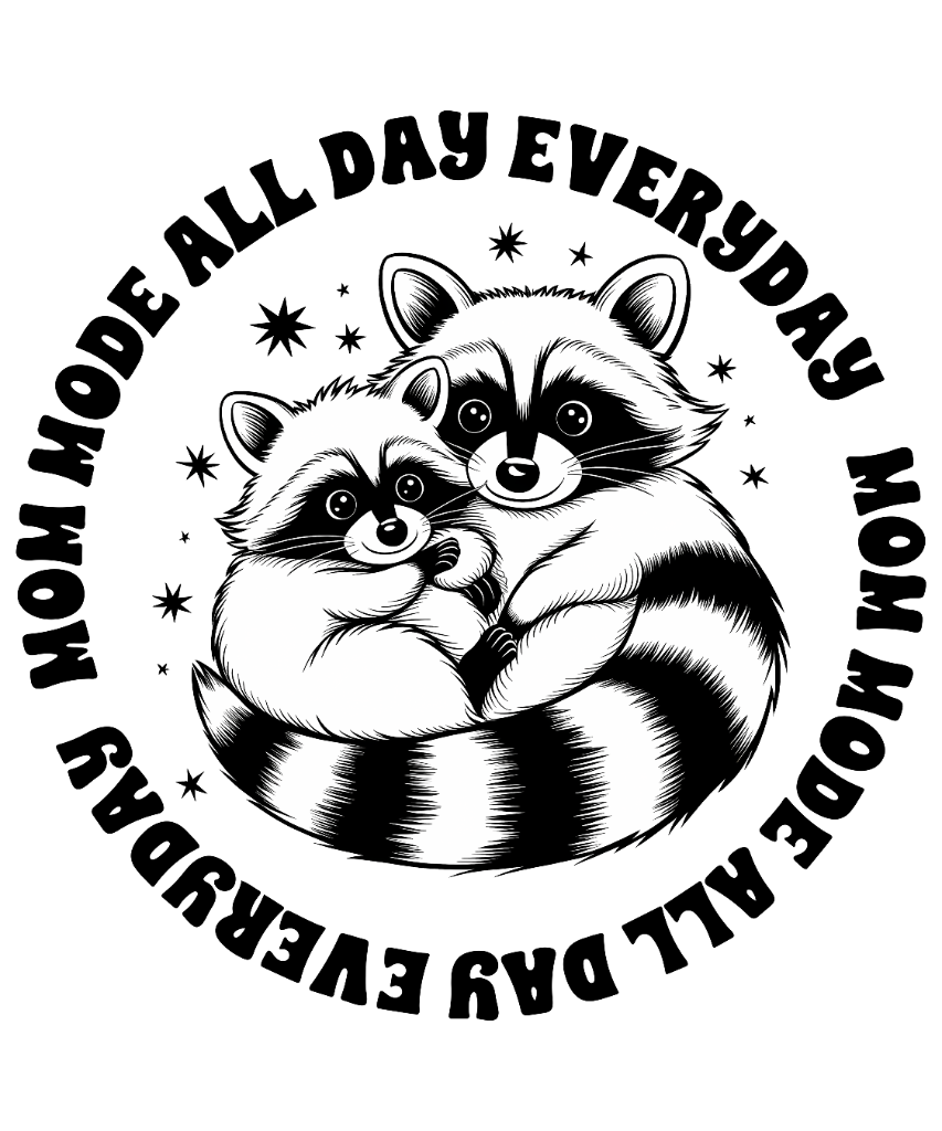 Feral Mama and Baby Raccoons