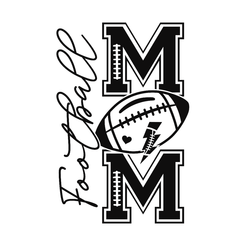 Football Mom design on tshirt