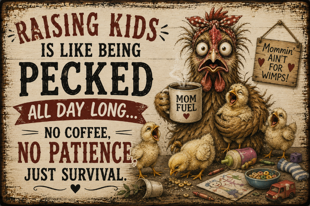 Raising Kids is Like Being Pecked