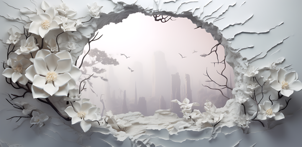3D Misty Forest Magnolia