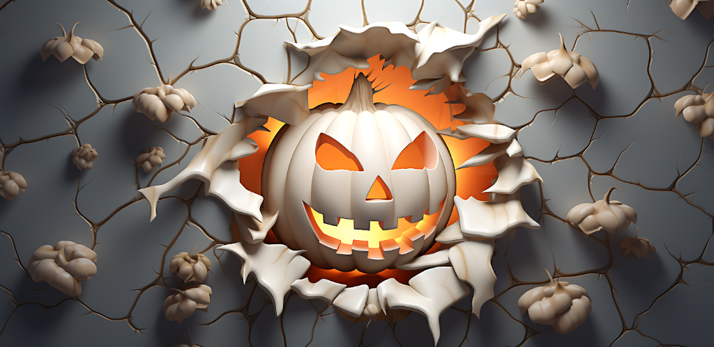 3D Glowing Jack-o-Lantern