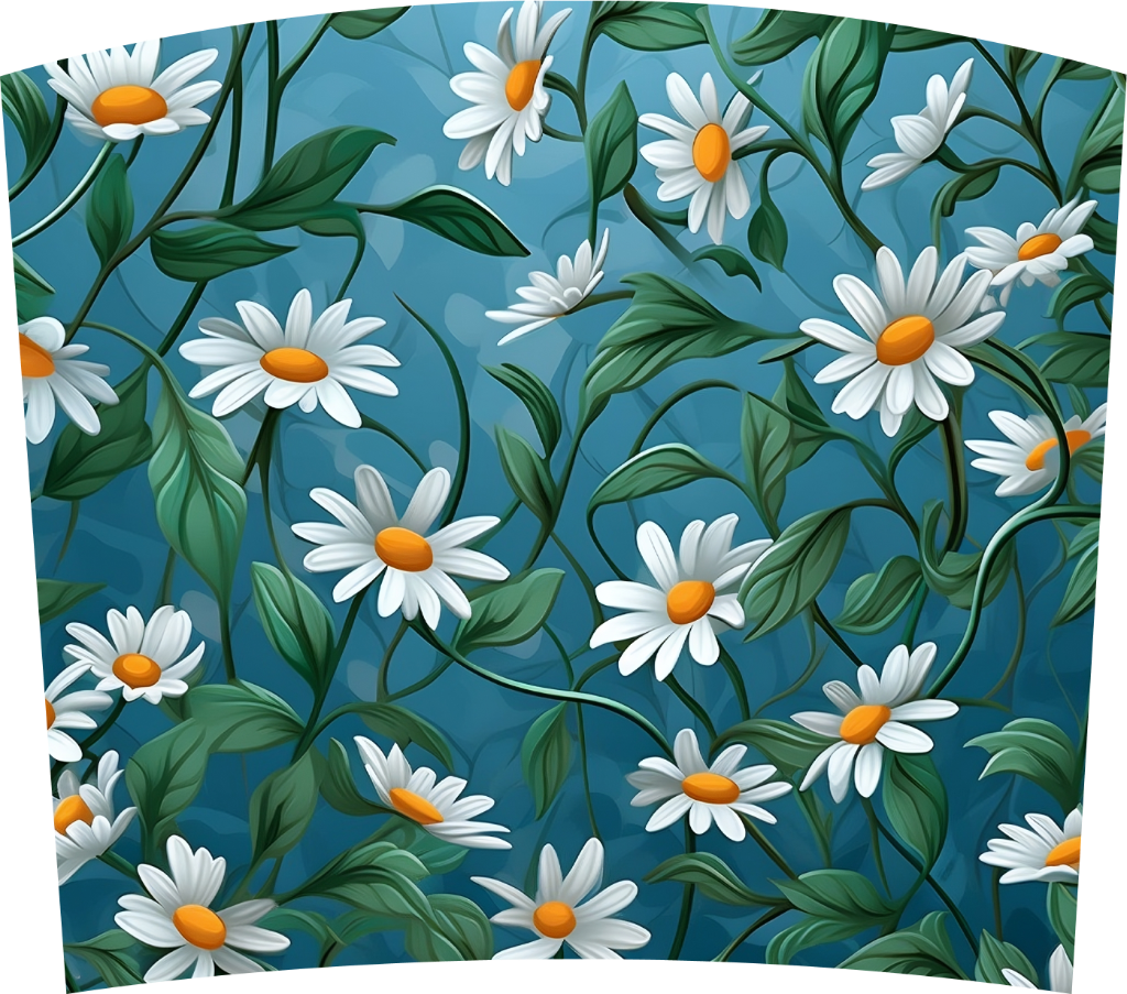 White Daisy Floral Pattern