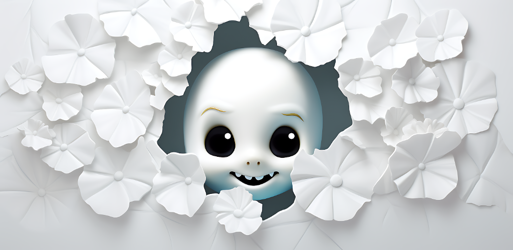 3D Peeking Ghost