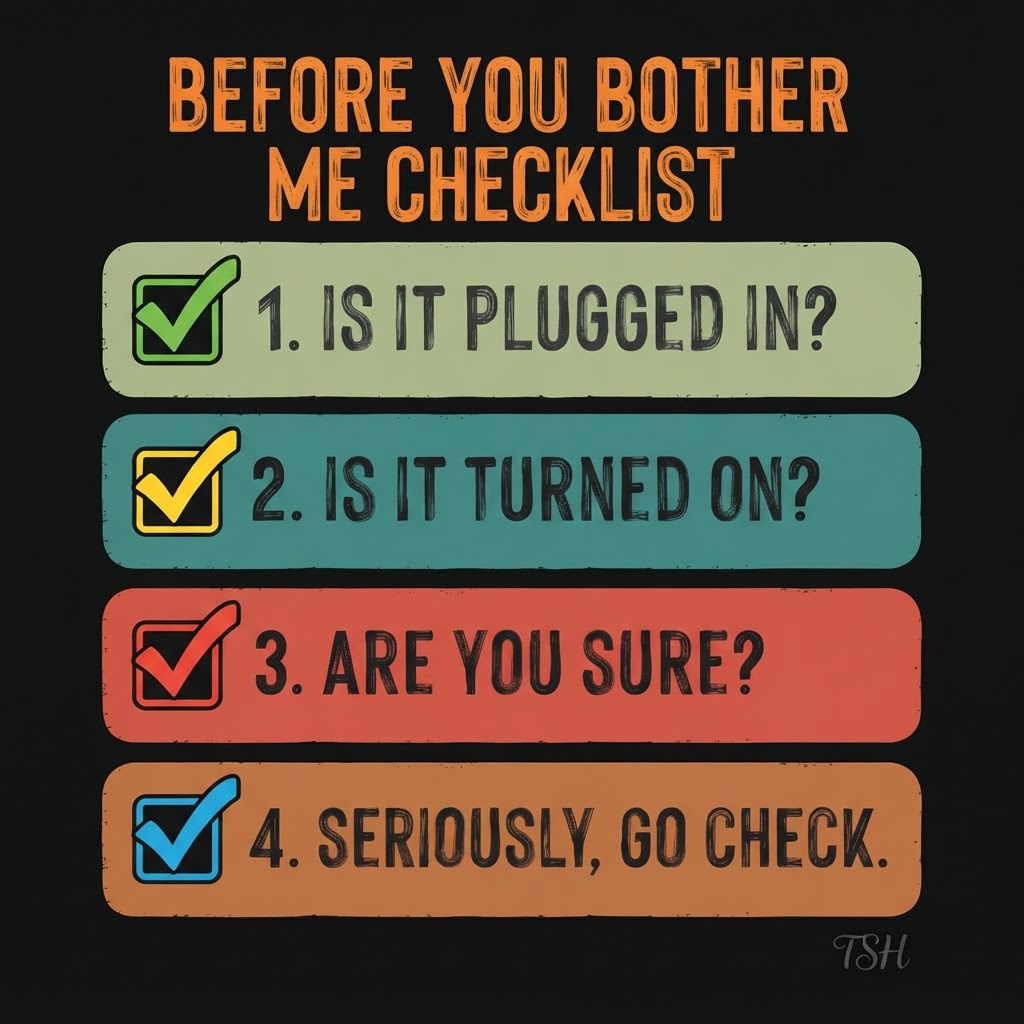 Before You Bother Me Checklist