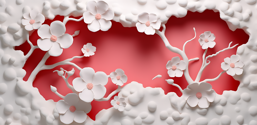 3D Coral Floral