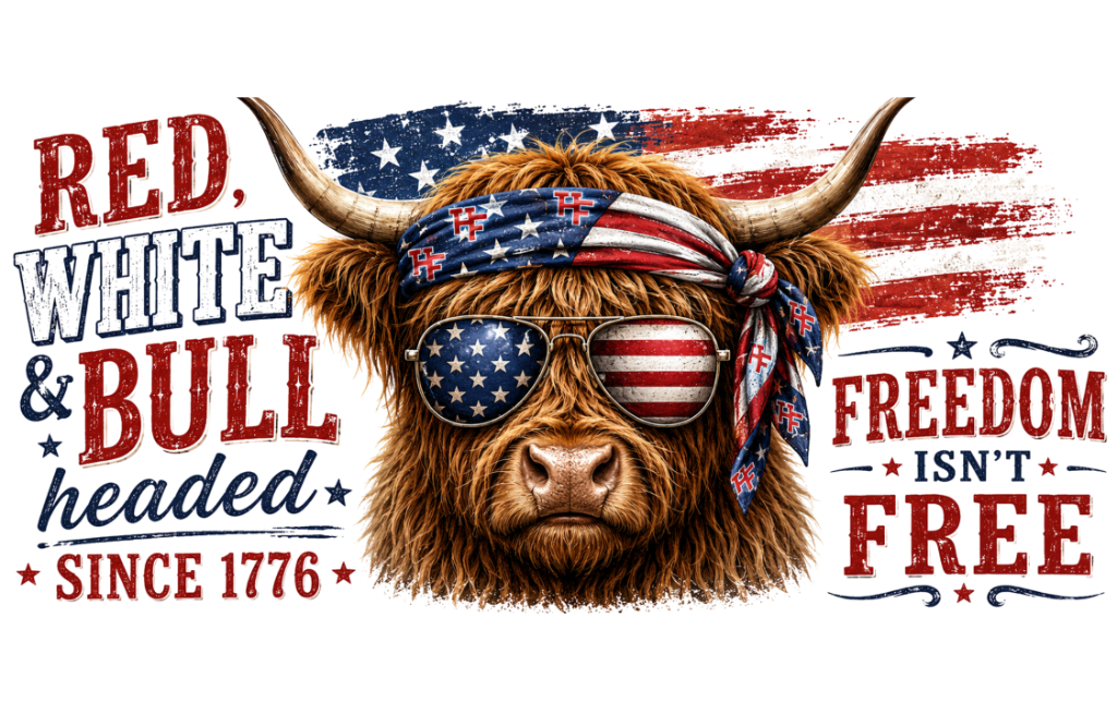 Red, White & Bull Headed