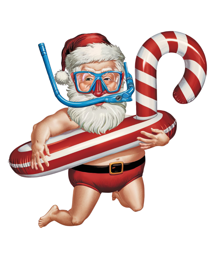 Snorkeling Santa Claus