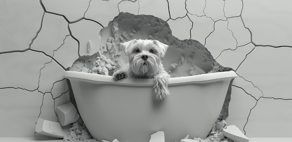 Miniature Schnauzer Bathing 3D