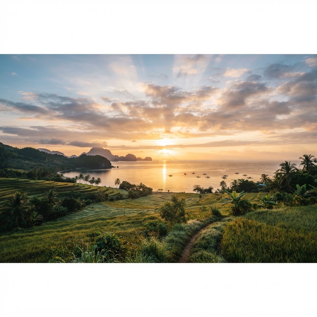 A golden sunrise breaking through soft clouds, symbolizing the promise of another day